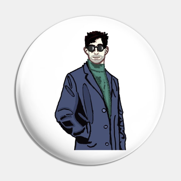 Joseph wearing Sunglasses Pin by HappyRandomArt