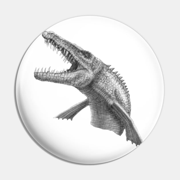 mosasaurus Pin by TimeSkiff