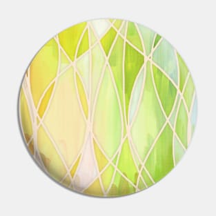 Lemon & Lime Love - abstract painting in yellow & green Pin