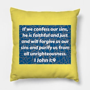 Bible Verse 1 John 1:9 Pillow