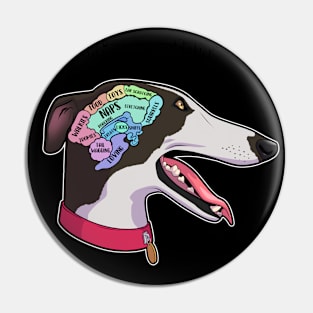 Greyhound's brain Pin