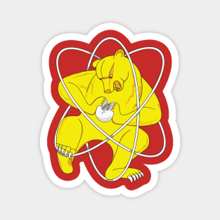 Bear Splitting Atom Zheleznogorsk Flag Magnet