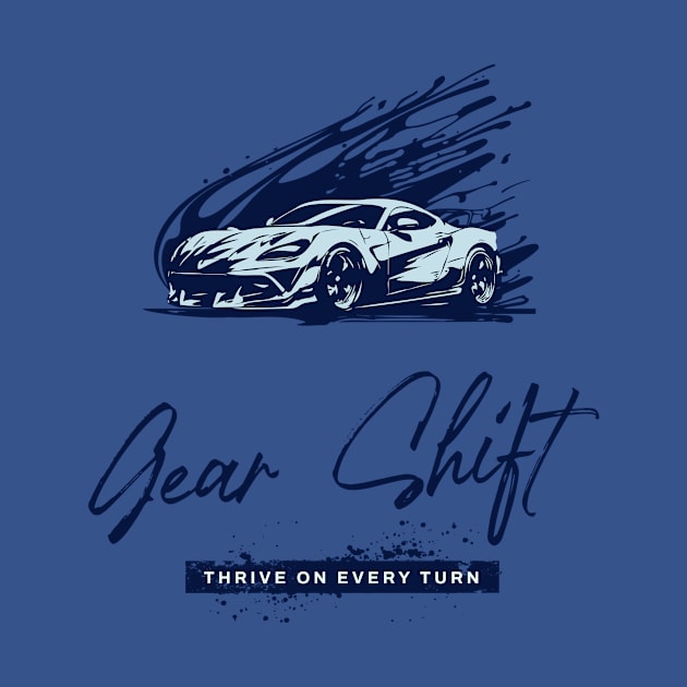 Gear shift Tee by Quirk Prints