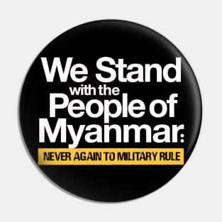 stand with myanmar Pin