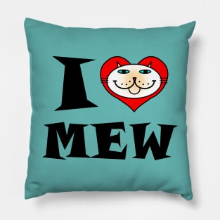 I Heart Cat - Flame Point Siamese Cat Pillow