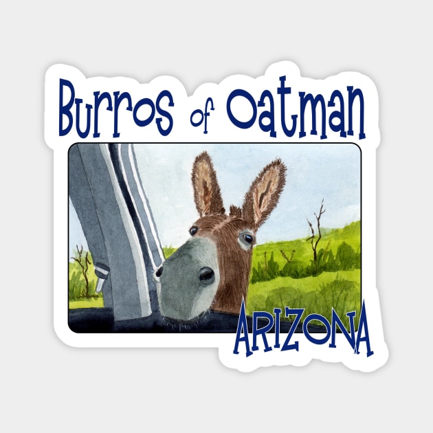 Burros of Oatman, Arizona Magnet by MMcBuck