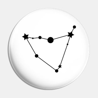 Capricorn Zodiac Constellation in Black Pin