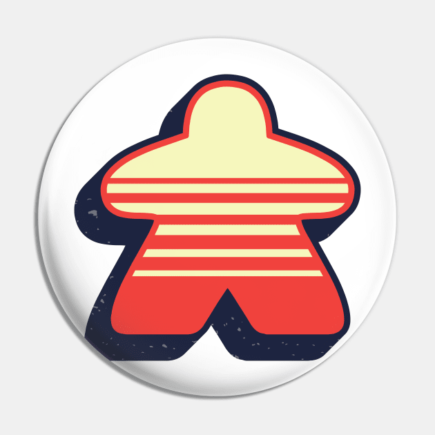 Retro Board Game Meeple Pin by Beam Geeks