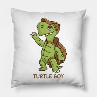 Turtle Boy Pillow