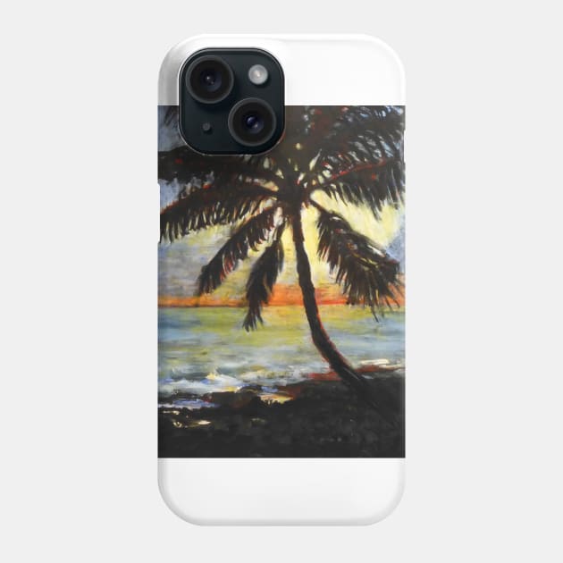 Sunset palm Phone Case by AmyKalish