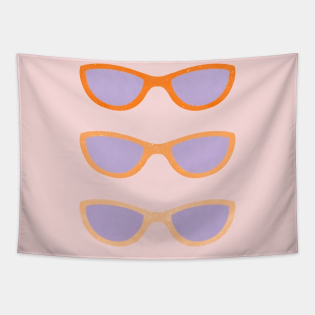 Orange and purple sunglasses Tapestry by Home Cyn Home 