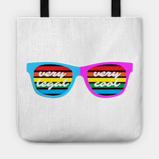 Very Legal & Very Cool - 80s Rainbow Sunglasses Tote