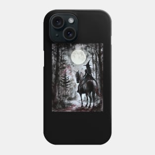 The Witch and Her Dark Unicorn ~ In Darkling Woods Phone Case