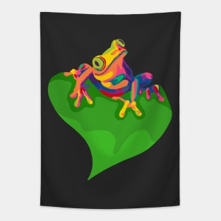 Rainbow Tree Frog Tapestry