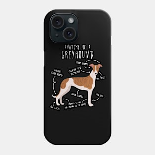 Brindle Greyhound Dog Anatomy Phone Case