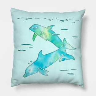 Aqua Sea Dolphins Pillow