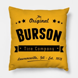 Burson Tire Company - Retro Black Logo Pillow