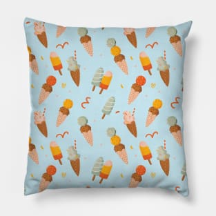 Ice cream Pattern in Vintage Colors Pillow