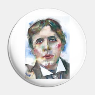 OSCAR WILDE watercolor portrait .7 Pin