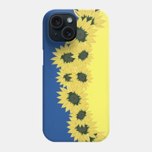 Flag of Ukraine with sunflowers Phone Case