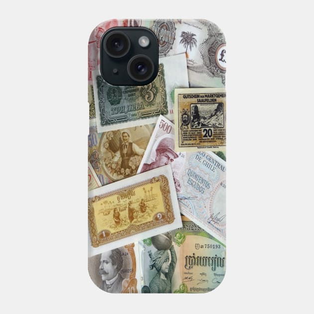 SKILLHAUSE - WORLD MONEY Phone Case by DodgertonSkillhause
