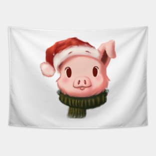 Cute Pig Drawing Tapestry