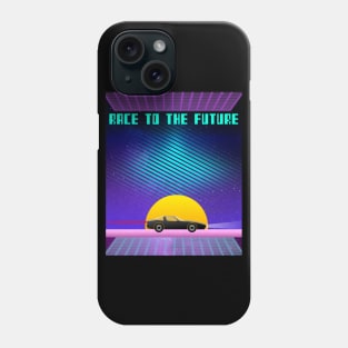 Race to the Future 80s Retro Neon Arcade Design Phone Case