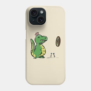 Darts Player Tyrannosaurus Dinosaur Dino Cartoon Cute Character Phone Case