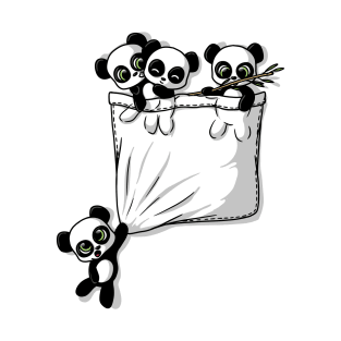 Cute Pocket Pandas T-Shirt