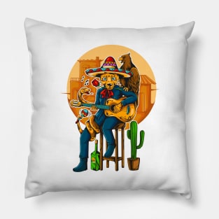 Mexican animal illustration Pillow