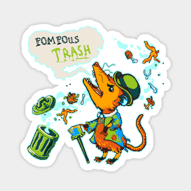 Pompous Trash Jam Magnet by Society-of-Play