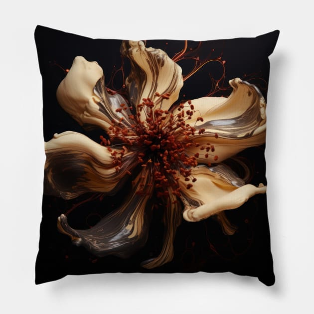 Fluid Blossom Art 3D Digital Art Pillow by star trek fanart and more