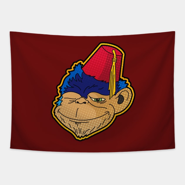 Drunk Chimp Tapestry by zerostreet