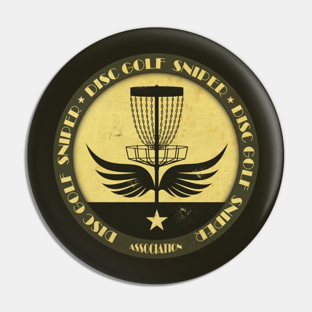 Disc Golf Sniper Wings Pin by CTShirts