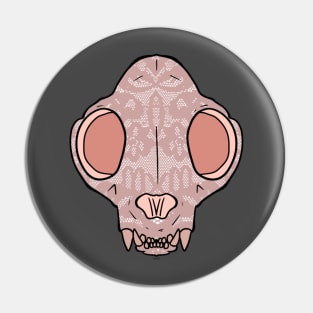 Cat Skull (frills) Pin