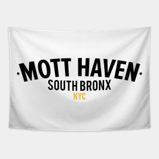 Mott Haven Bronx NYC- Modern Minimalistic Typography Tapestry