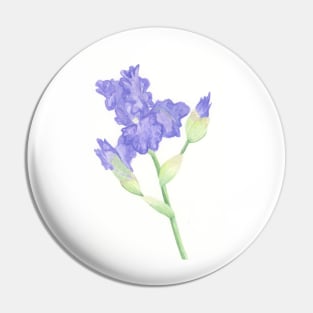 Blue Iris Stem Pin