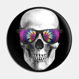 Tropical Summer Skull Pin