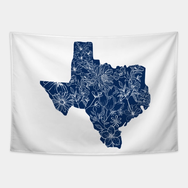 Texas State Map Tapestry by GoodyL