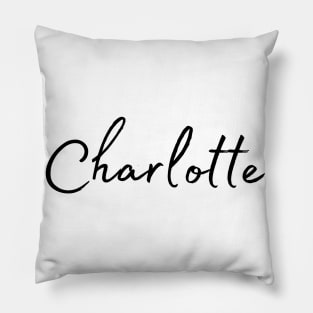 Charlotte Name Calligraphy Pillow