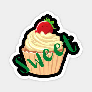 Cupcake and Strawberry Magnet