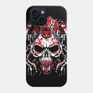 alien skull red white Phone Case