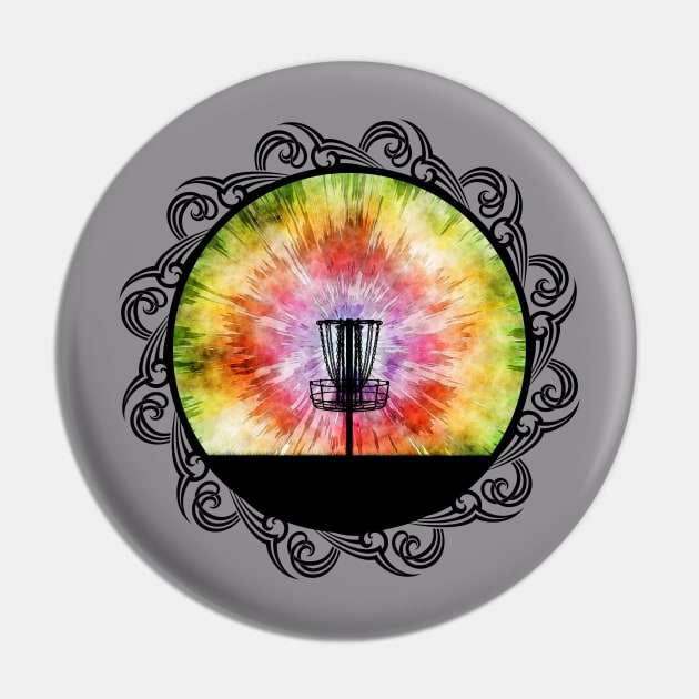 Disc Golfing Basket Pin by perkinsdesigns