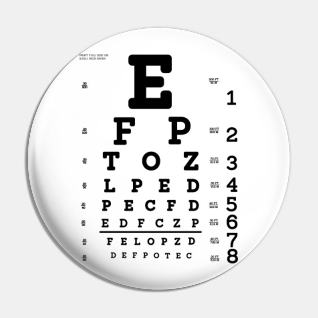 Eye Test Chart Size