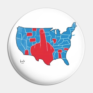 America Divided Map Finger Pin