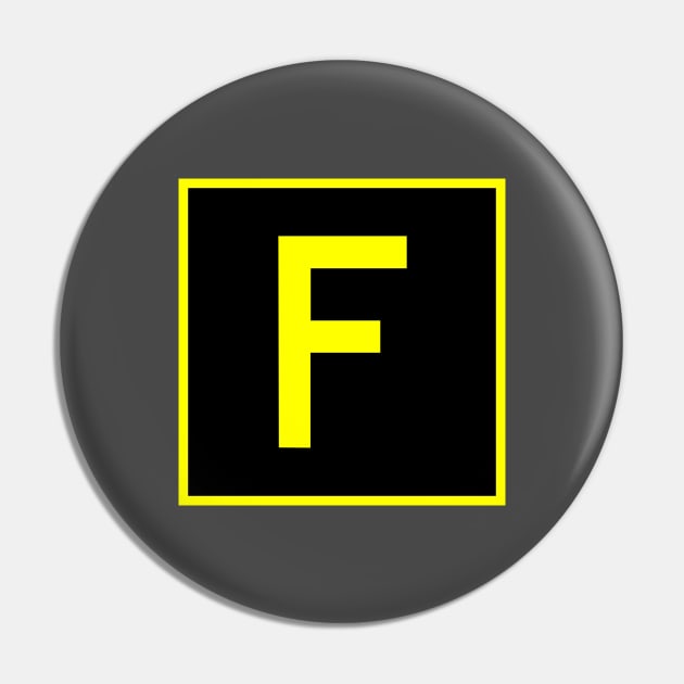 F - Foxtrot - FAA taxiway sign, phonetic alphabet Pin by Vidision Avgeek