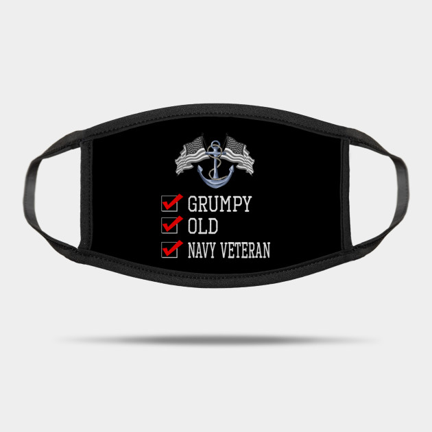 Grumpy Old Navy Veteran Costume Gift Old Grumpy Mask Teepublic