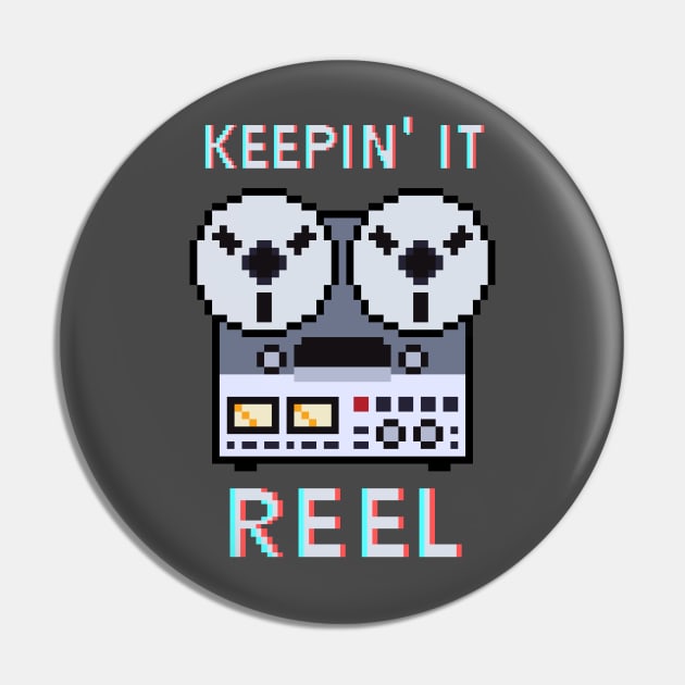 Keepin' it Reel-to-Reel Pin by colbinius