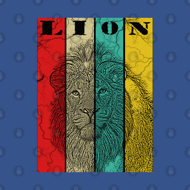 Disover lion - indian lion colored - Lion King Wild Cat Cats - T-Shirt