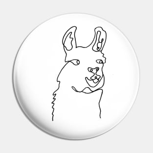 Llama Continuous Line Art Pin